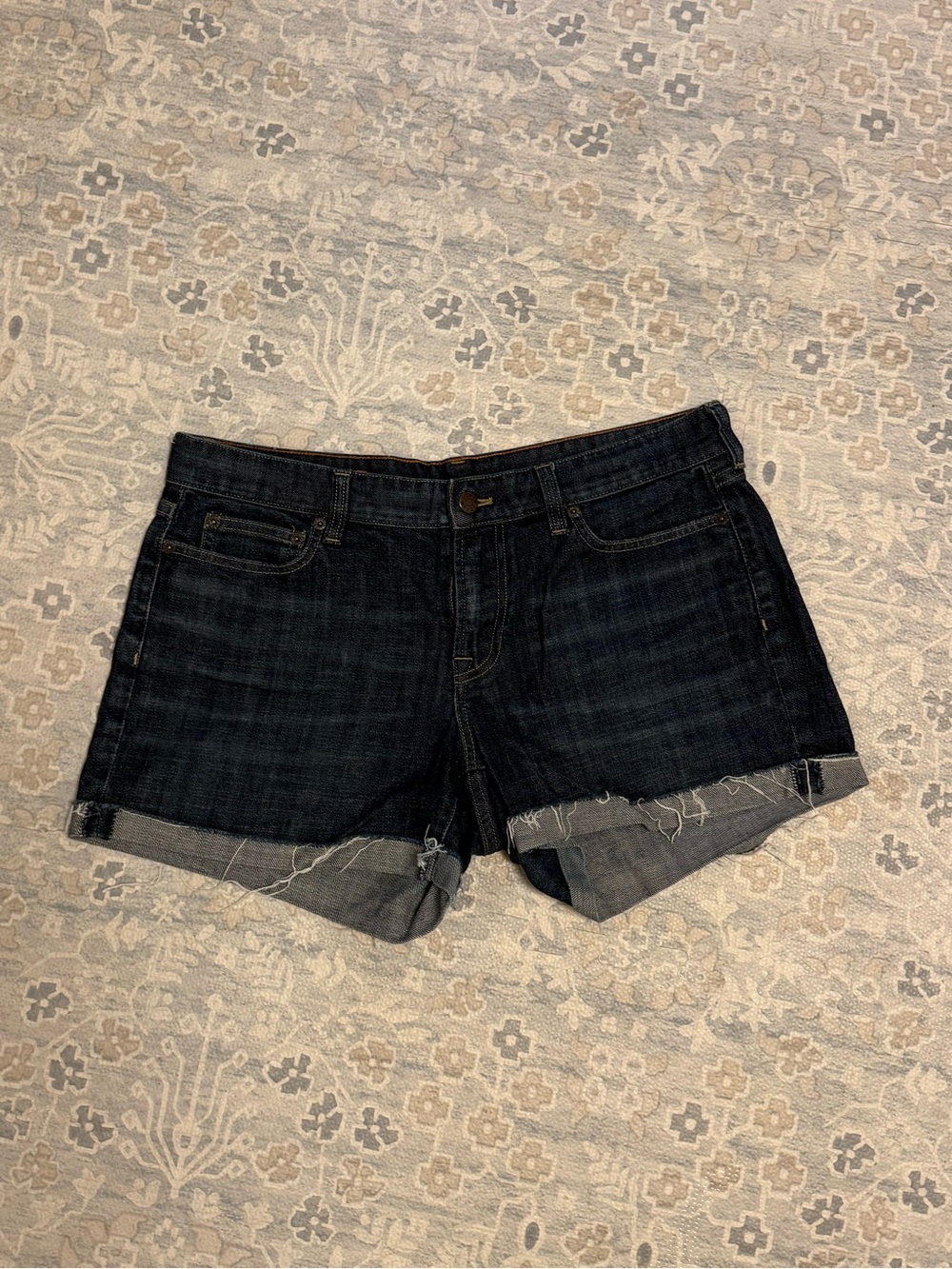 J.Crew dark wash denim hipslung shorts